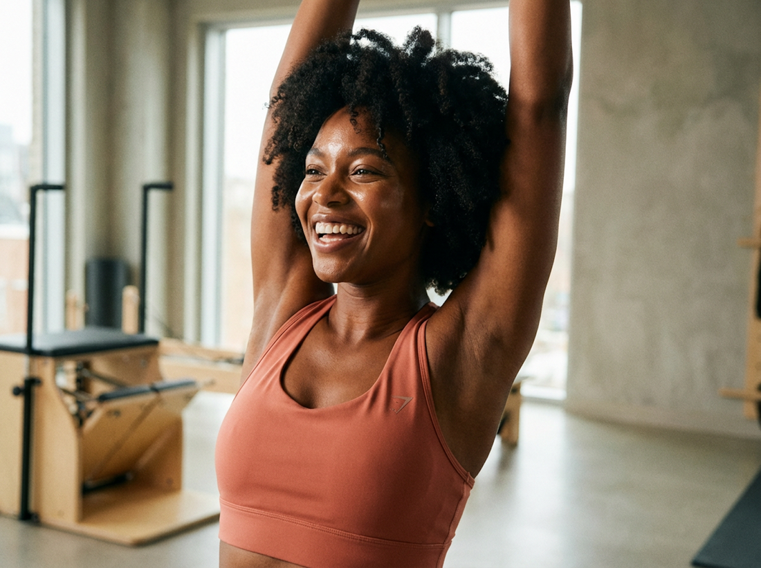 Teilnehmerinnen bei einem Dance-Fitness-Kurs.